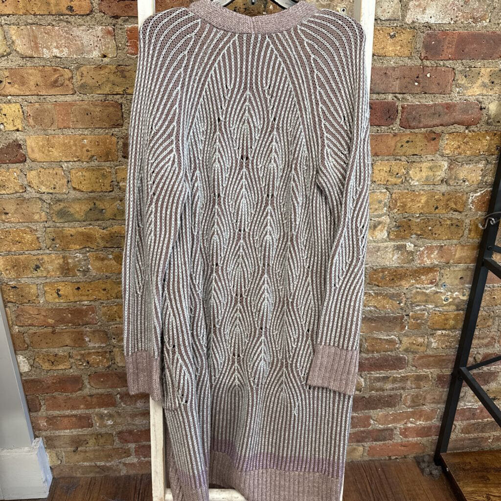 Duster Open Front Stripe