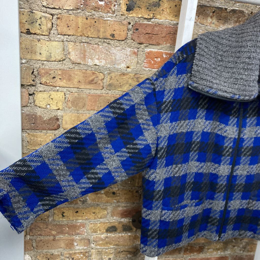 Jacket Plaid Chunky Collar