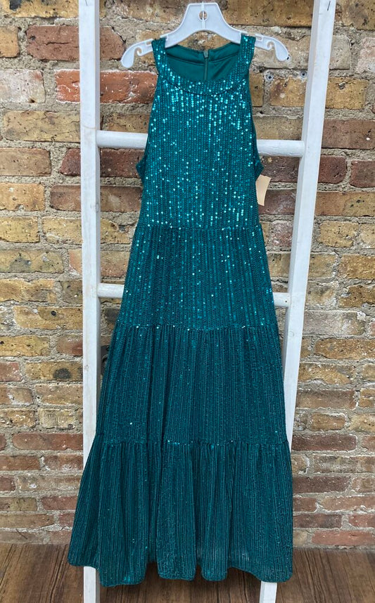 Dress Sequin Long High Neck