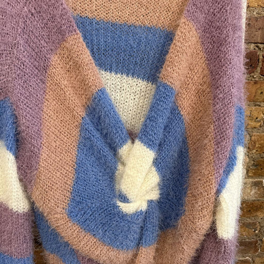 Furry Stripe Twist Sweater