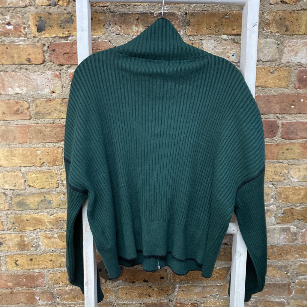 Ribbed Zip Up Sweater