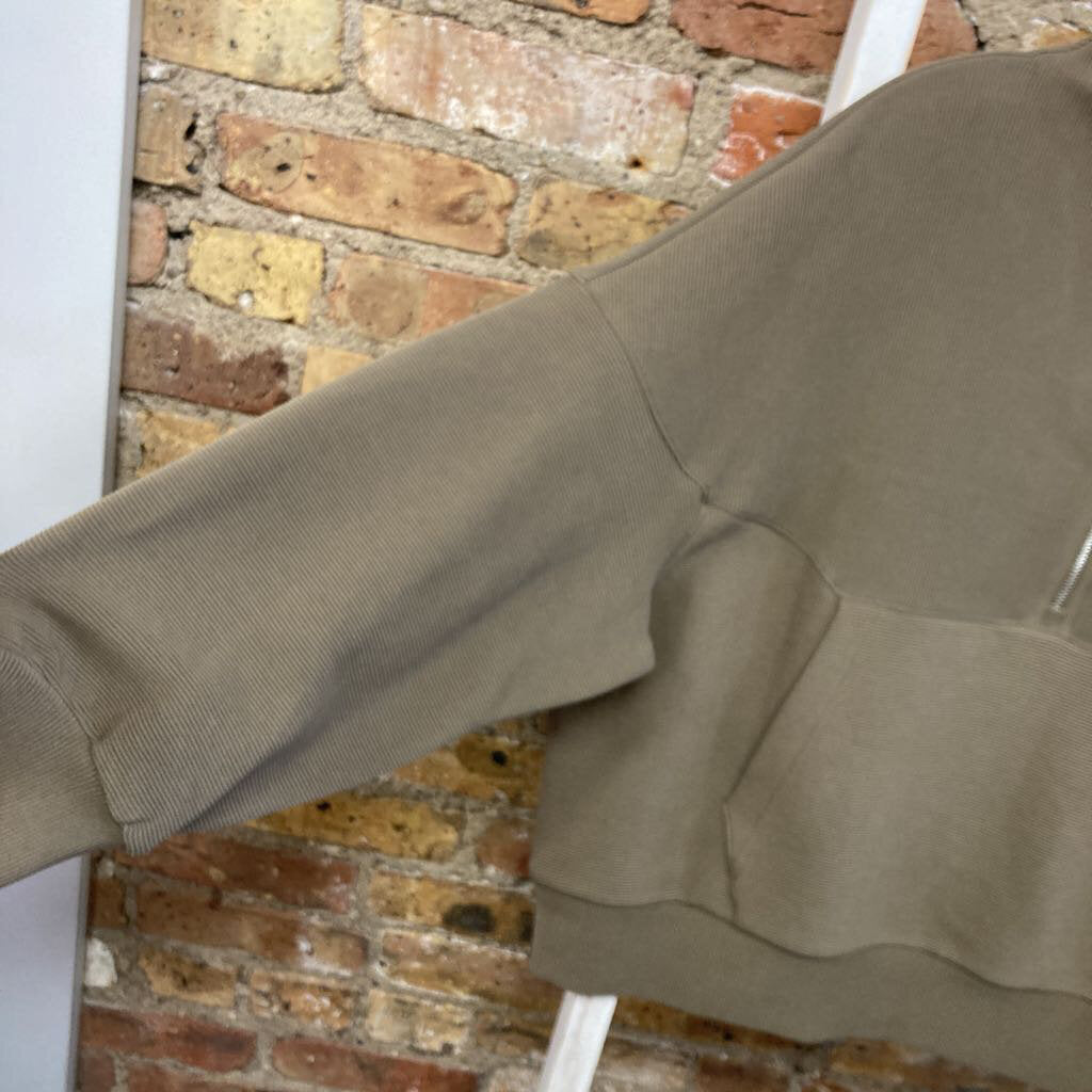 Ribbed Qrt Zip Pullover