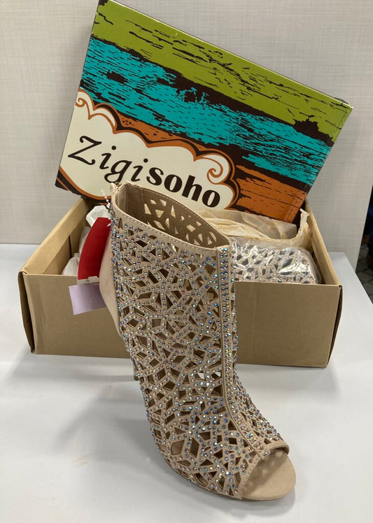 Peep-Toe Stiletto Bootie NEW "Drift" Rhinestone