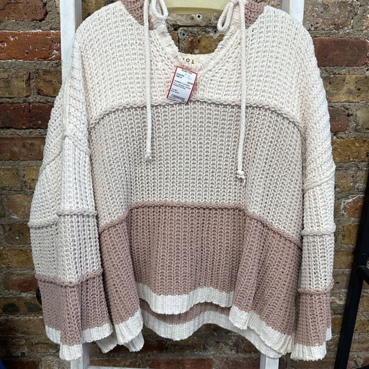 Sweater Chenille Hooded Oversize