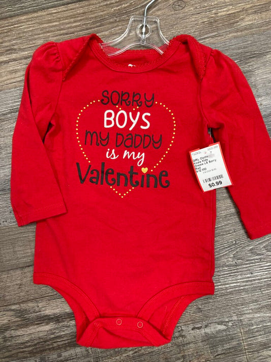 Onesie LS Sorry Boys, Daddy is my Valentine