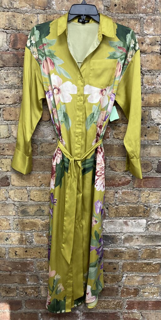 Satin Shirt Dress Floral