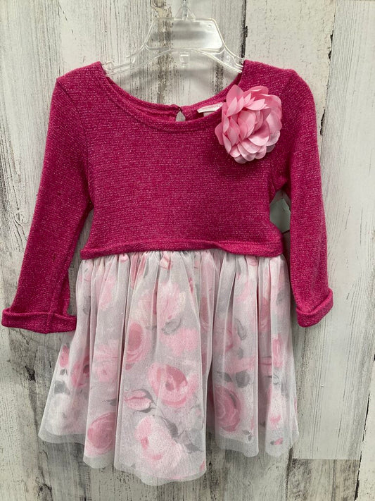 Dress LS Shimmer Sparkle Tuille Roses