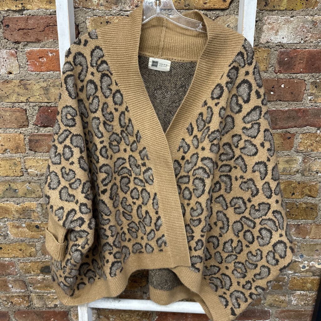 Cardigan Open Front Leopard