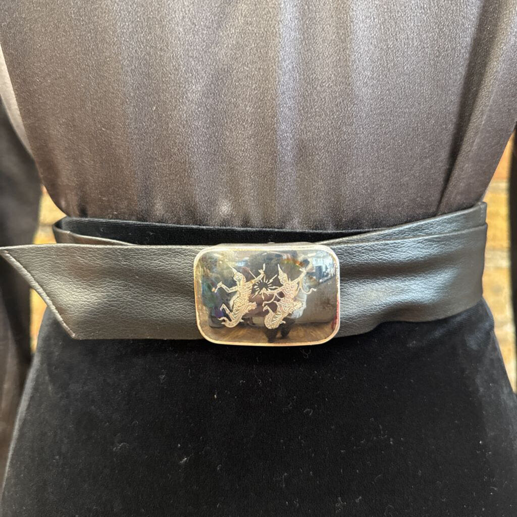 Antique Siam Dancers Buckle Belt