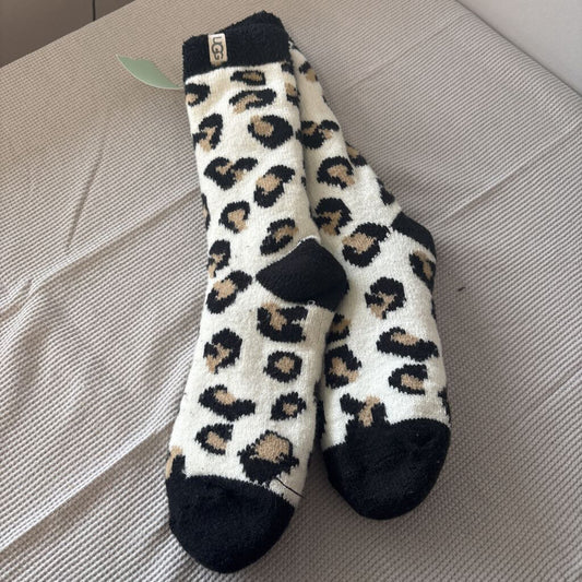 Socks Leopard Print Fuzzy