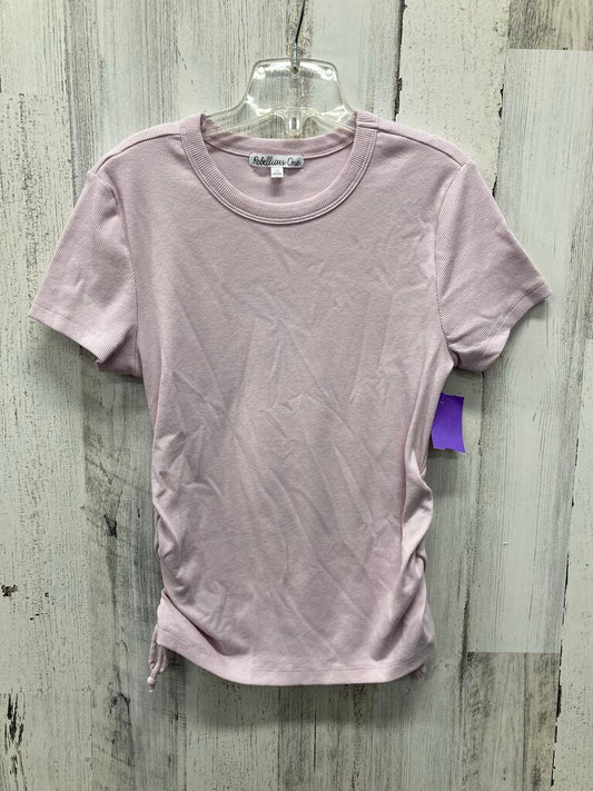 Shirt SS Ribbed W/Side Rouche