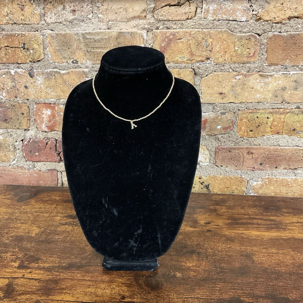 A Initial Beaded Necklace
