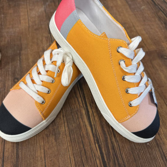 Sneakers Lace Up Color Block