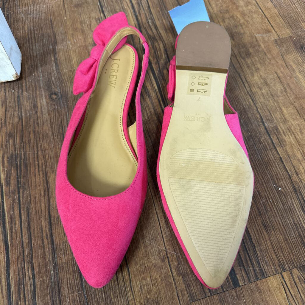 Flats Slingback Suede/Bow