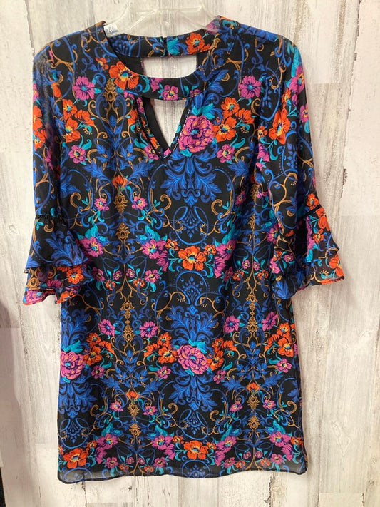 Dress AS-IS 3/4 Fltr Slv Multicolor Paisley Print Sheer