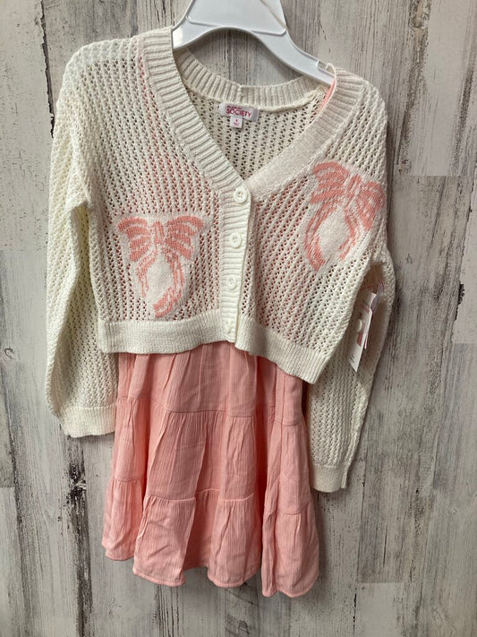 NWT 2 PC Sundress & Bow Crochet Cardigan