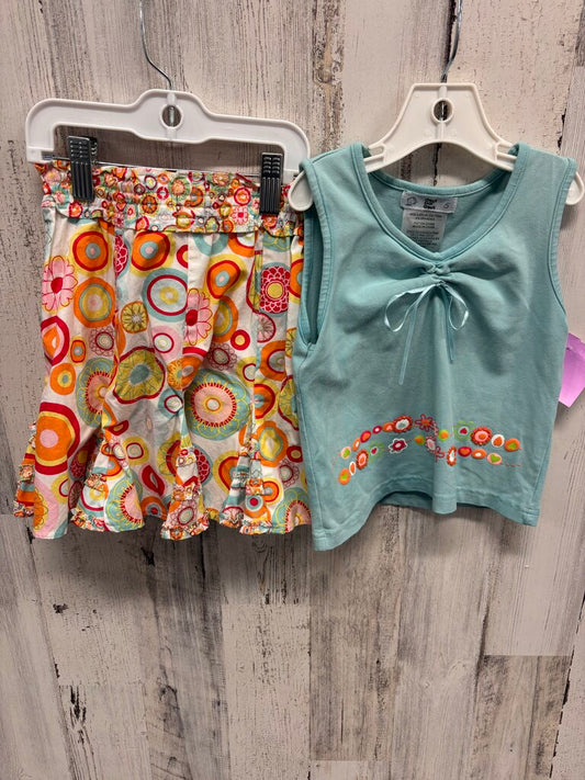 2Pc Outfit Floral Skirt Tank
