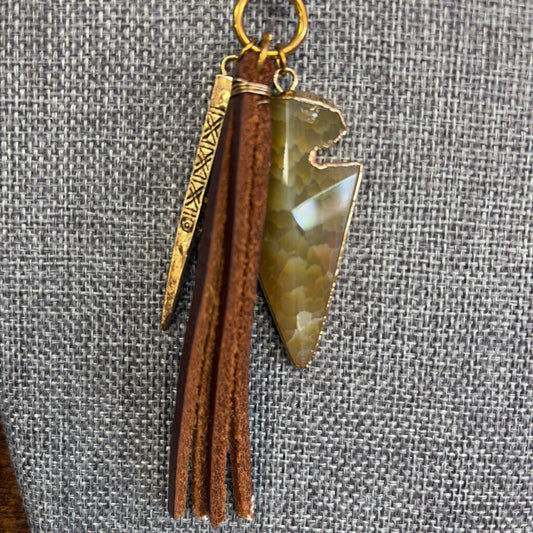 Arrowhead Pendant Bead Necklace