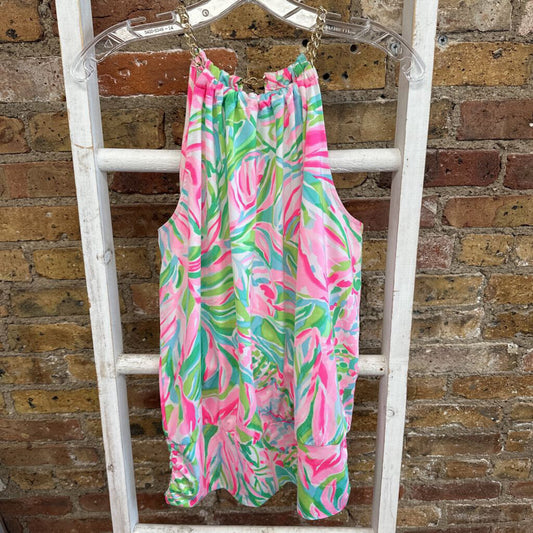 Top Halter Tropical Print