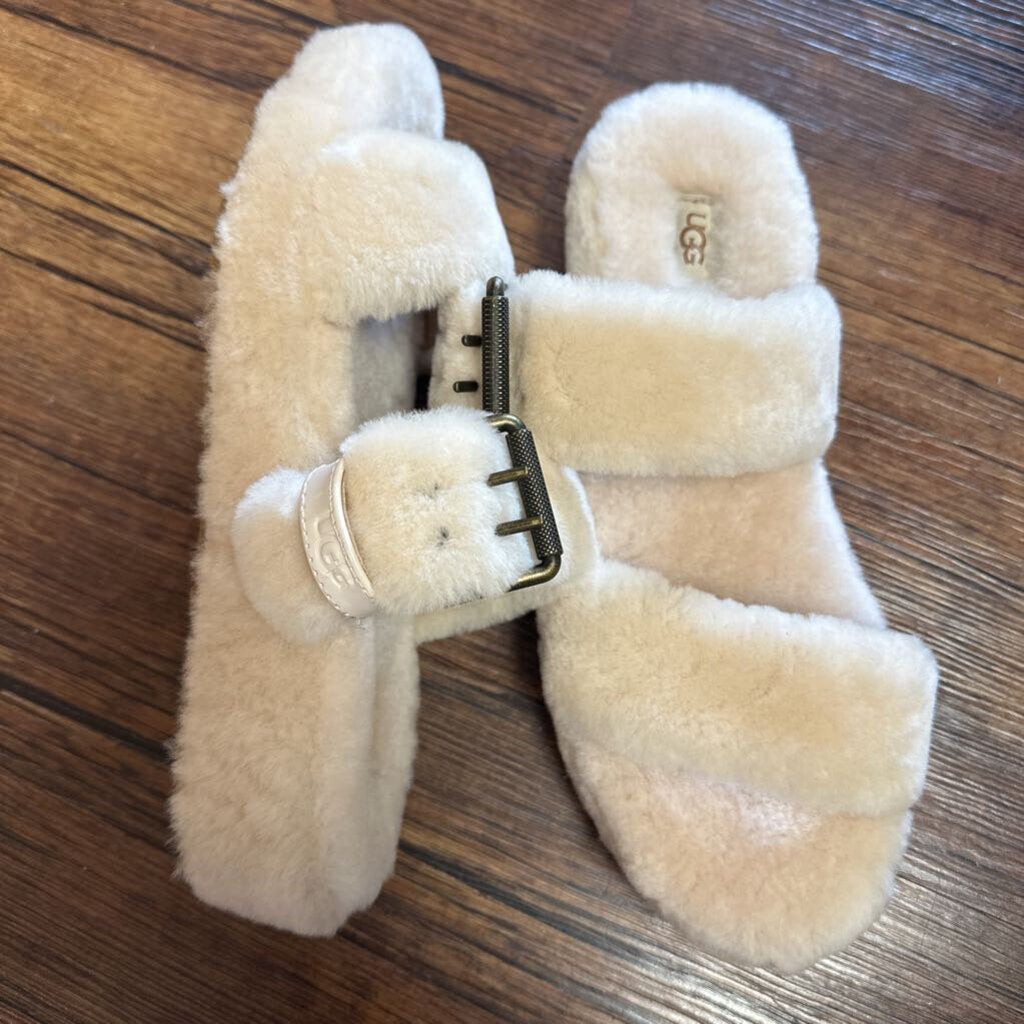 Sandals Slide Double Strap Sheepskin