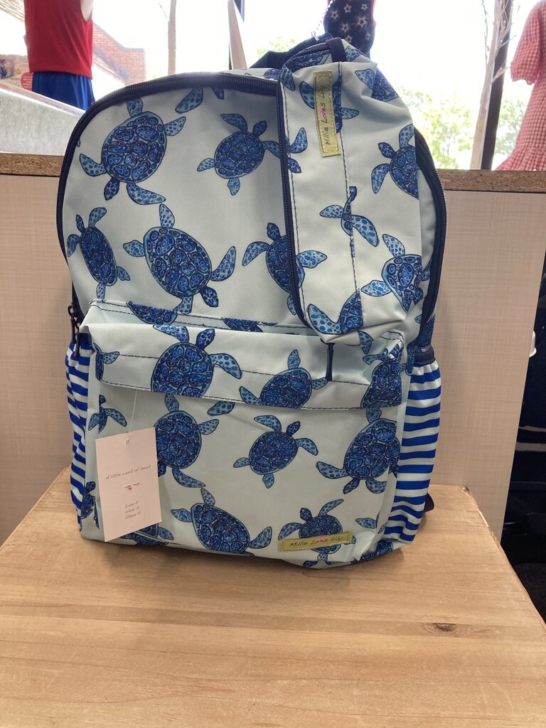 NWT Backpack Turtles Print Nylon