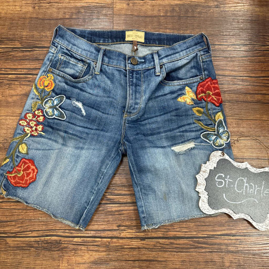 Free People Floral Jean Shorts