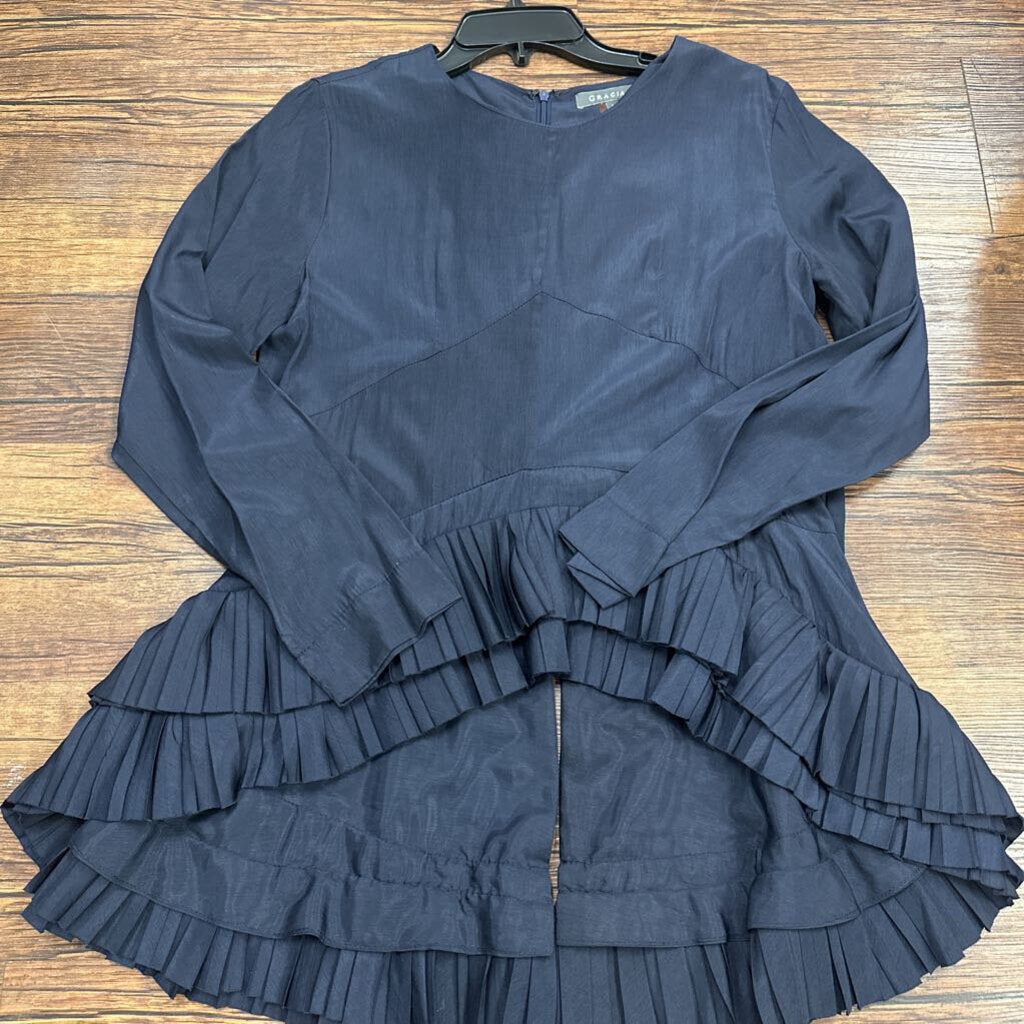 Solid Blouse Pleated