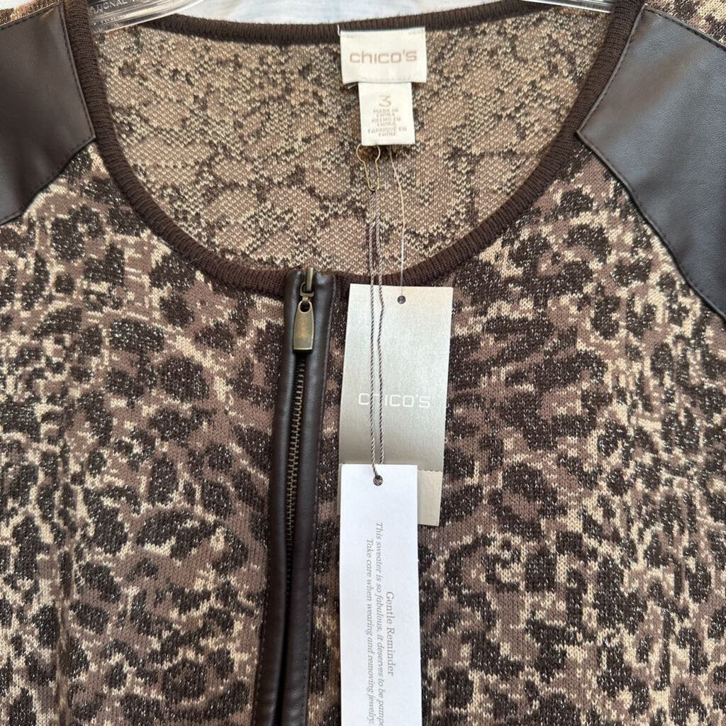 NWT Chicos Zip Sweater