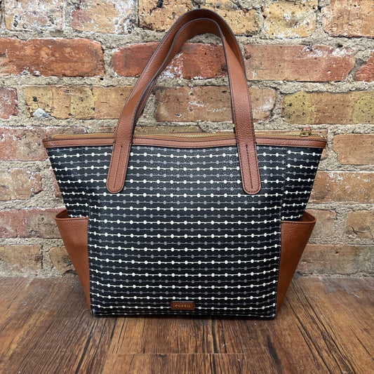 Pattern Leather Tote