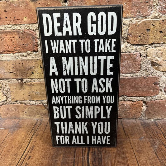 Wooden Sign God