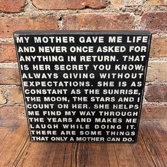 Wooden Sign Mother