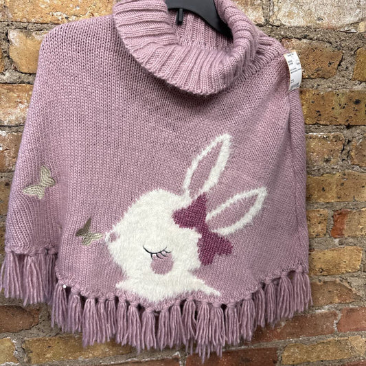 Knit Bunny Poncho