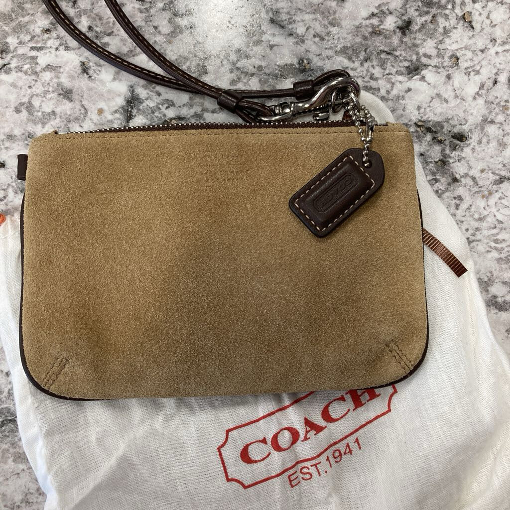 Suede Wristlet Coach