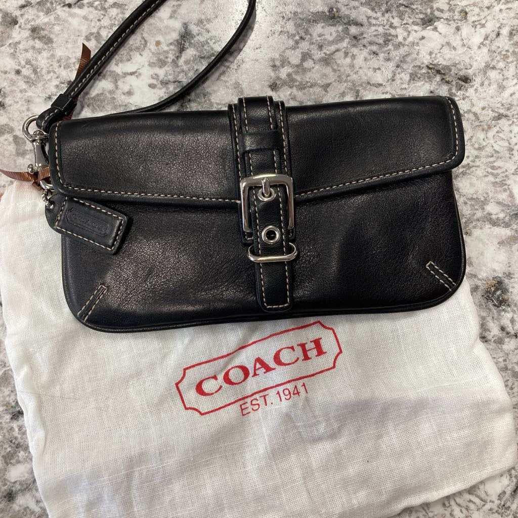 Leather Wristlet Snap Coach