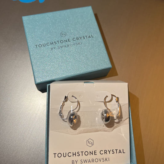 Crystal Bliss Earrings Solitaire Touchstone Swarovski