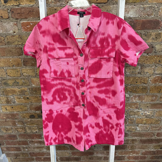 NWT Romper Tie Dye SS Denim