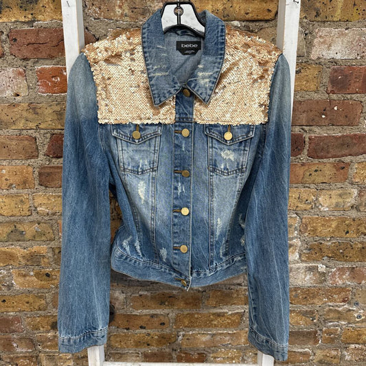BD Sequin Distressed Denim Jacket