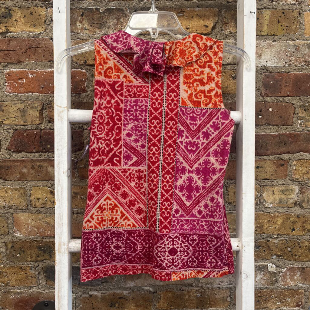 Top Slvls Ruffle Print
