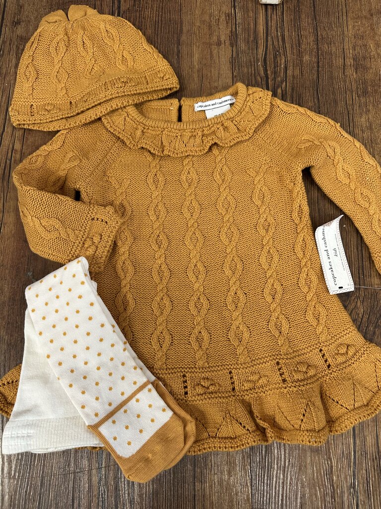 NWT 3 Pc Sweater Outfit Hat