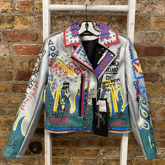 NWT Jacket Studded Graffiti