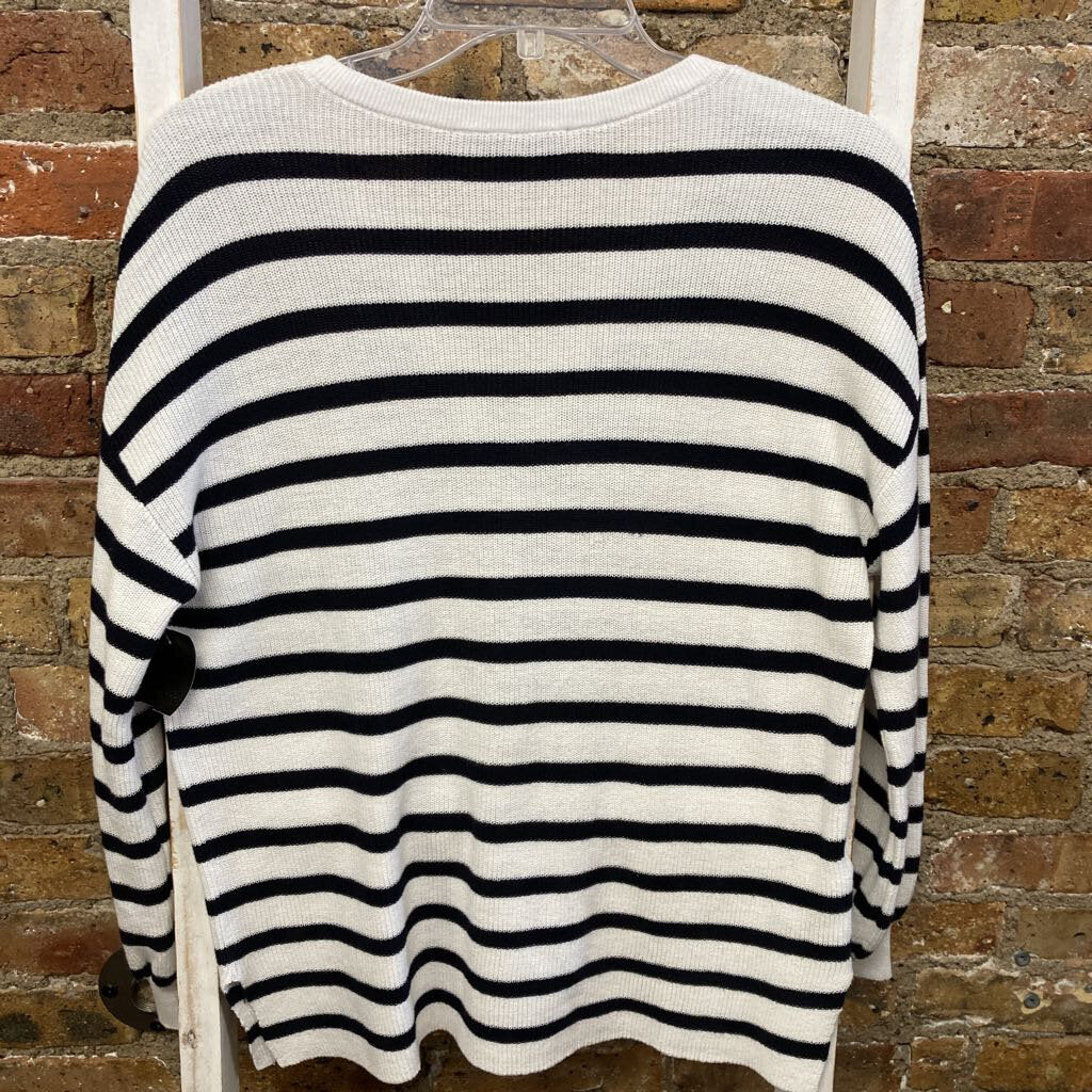 Stripe Vneck Sweater