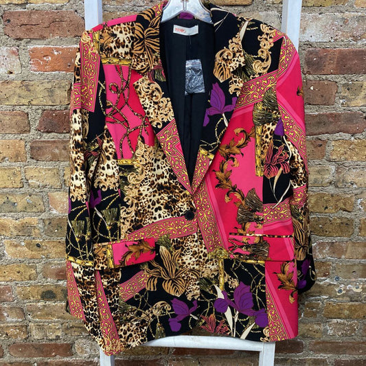 Patterned Boyfriend Blazer