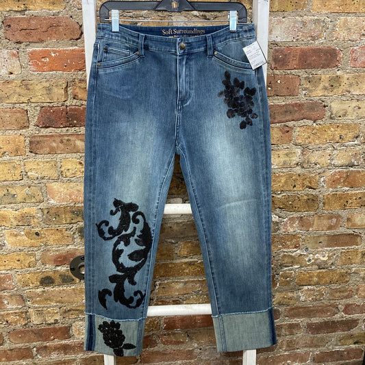 Cuffed Sequin Jeans
