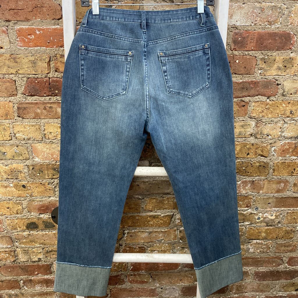 Cuffed Sequin Jeans