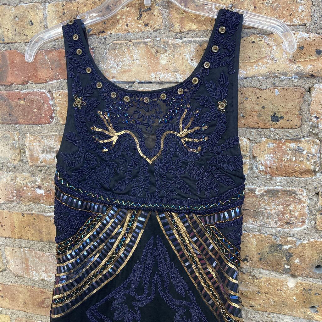 NWT Sleeveless Dress Sequin Fringe