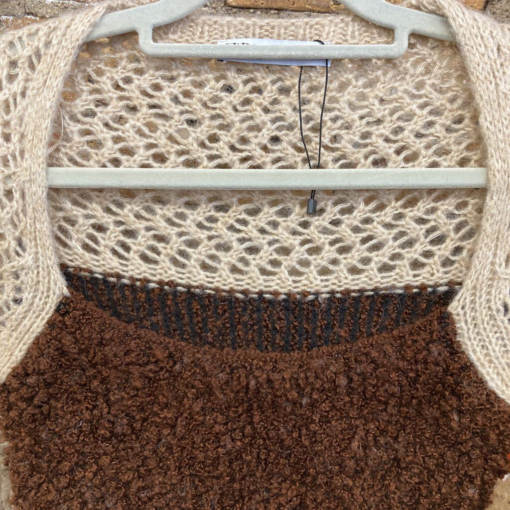 Open Knit Crop Sweater