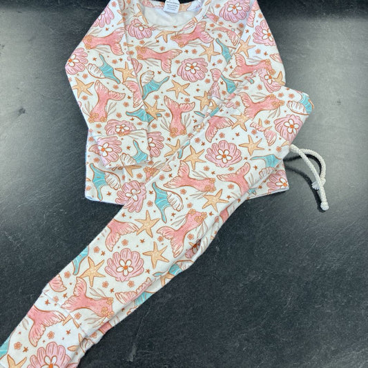 2 PC Outfit LS Mermaid Print