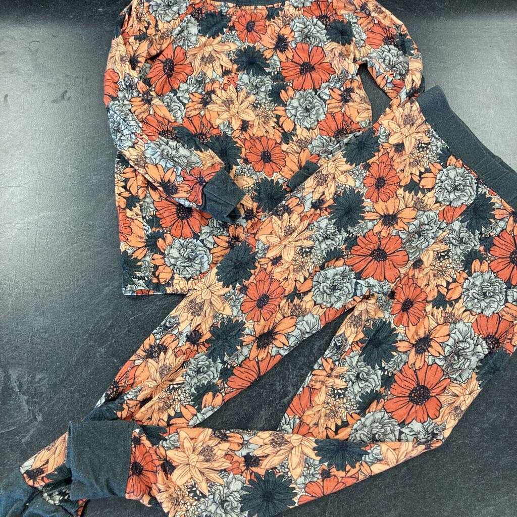 2 PC PJ Set LS Floral Print
