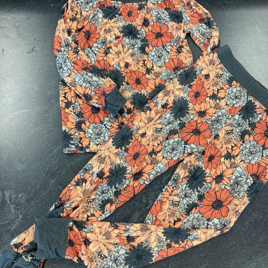 2 PC PJ Set LS Floral Print