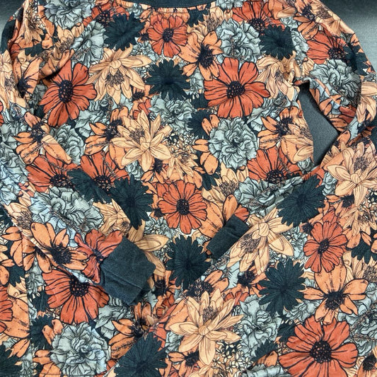 2 PC PJ Set LS Floral Print
